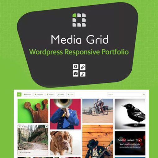 Media Grid – WordPress Responsive Portfolio【独立站媒体布局显示配置插件】