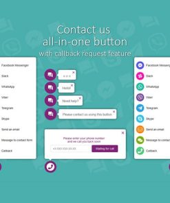 All in One Support Button – Callback Request. WhatsApp, Messenger, Telegram, LiveChats【独立站多合一客服聊天支持按钮插件】
