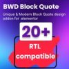 BWD Block Quote for elementor【独立站网站区块气泡样式插件】