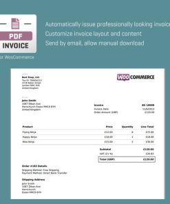 WooCommerce PDF Invoices【独立站PDF发票发货单插件】