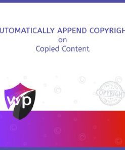 WProtect - WordPress Automatically Append Copyright Notice on Copied Content【复制提醒版权保护自动附加插件】